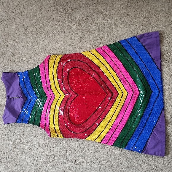 QUEEN OF SPARKLES Purple Heart Dress - Picture 3 of 3